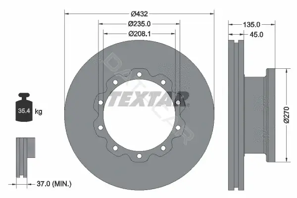Тормозные диски TEXTAR 93087000