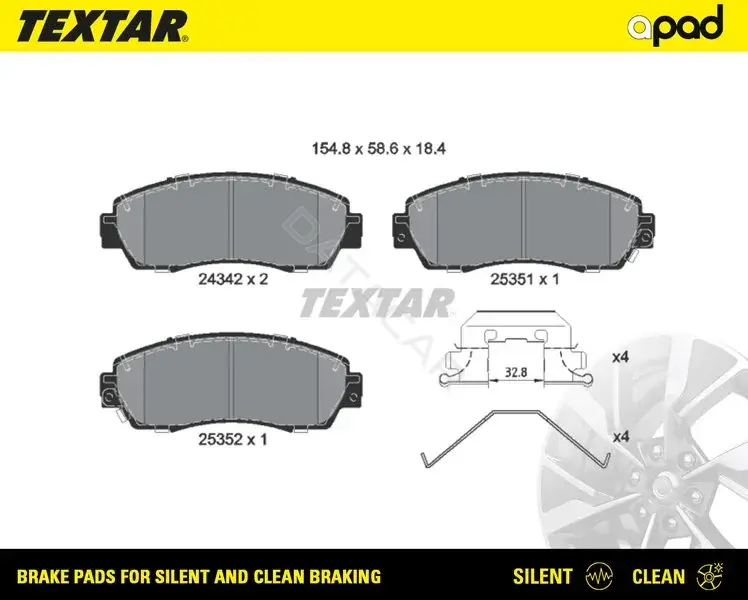 Тормозные колодки TEXTAR 2434201SC