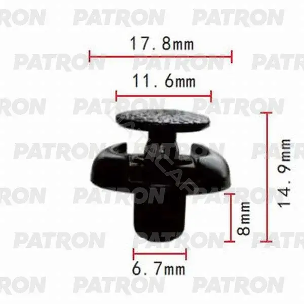 Клипсы, фиксаторы, зажимы PATRON P37-0008