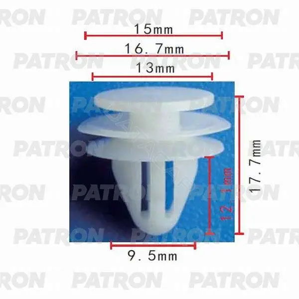 Клипсы, фиксаторы, зажимы PATRON P37-0046
