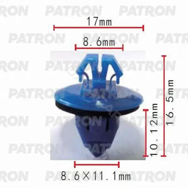 Клипсы, фиксаторы, зажимы PATRON P37-0068