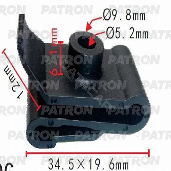 Клипсы, фиксаторы, зажимы PATRON P37-0080