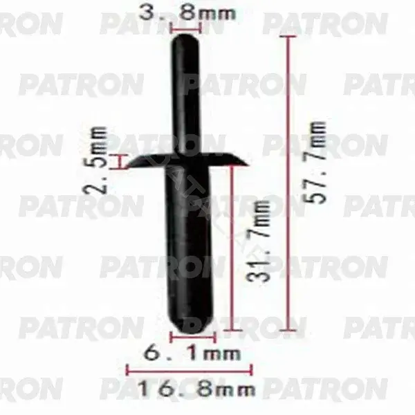 Клипсы, фиксаторы, зажимы PATRON P37-0130
