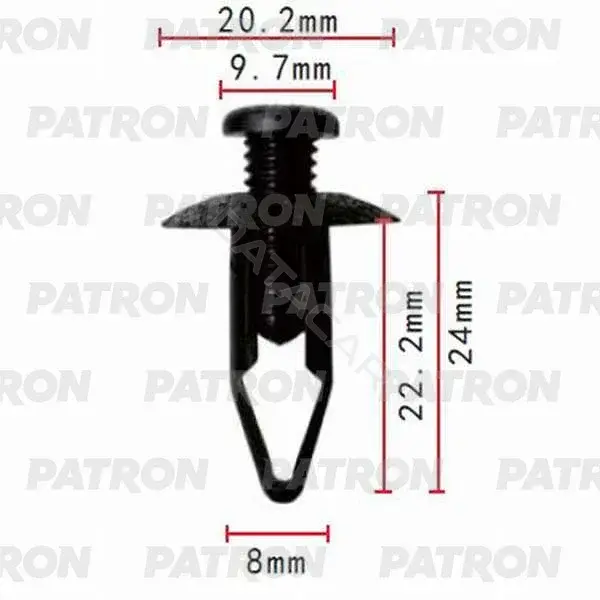 Клипсы, фиксаторы, зажимы PATRON P37-0134