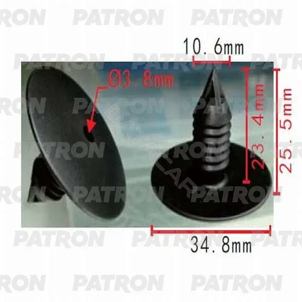 Клипсы, фиксаторы, зажимы PATRON P37-0176A