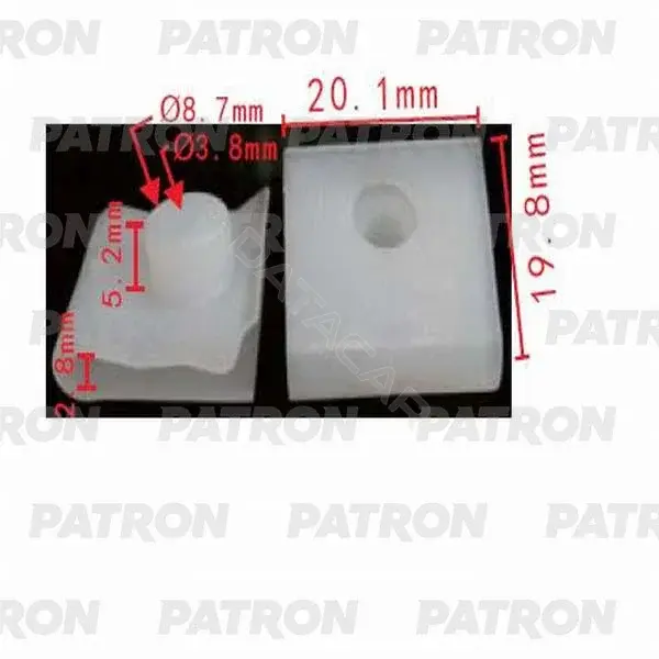 Клипсы, фиксаторы, зажимы PATRON P37-0185