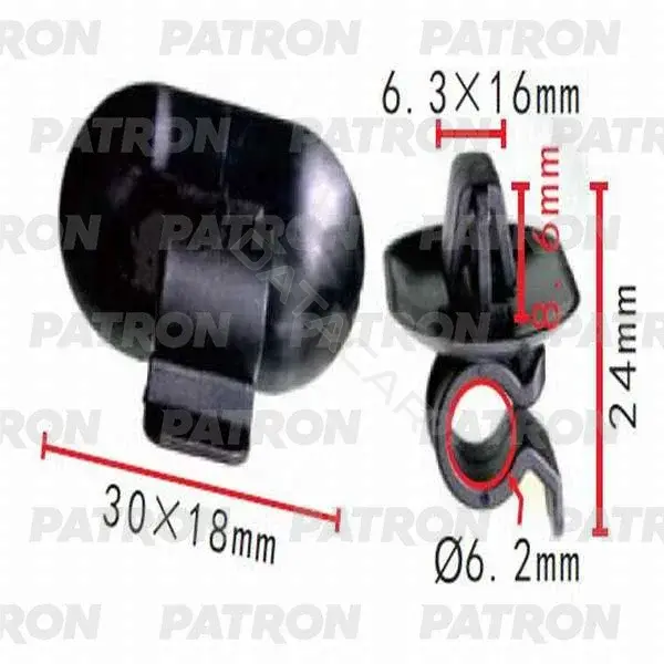 Клипсы, фиксаторы, зажимы PATRON P37-0189