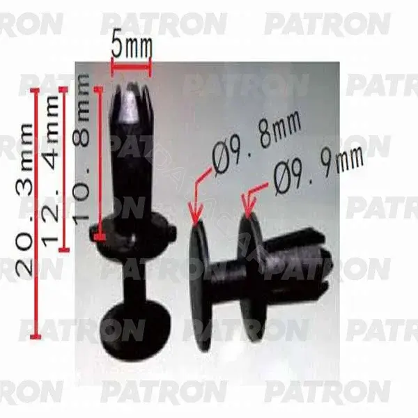 Клипсы, фиксаторы, зажимы PATRON P37-0203