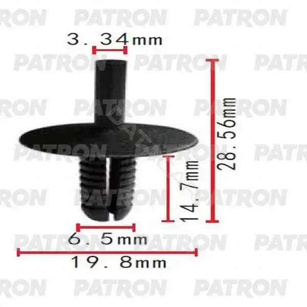 Клипсы, фиксаторы, зажимы PATRON P37-0204