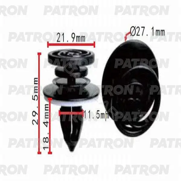 Клипсы, фиксаторы, зажимы PATRON P37-0256