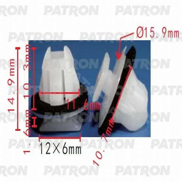 Клипсы, фиксаторы, зажимы PATRON P37-0302