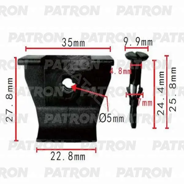 Клипсы, фиксаторы, зажимы PATRON P37-0308