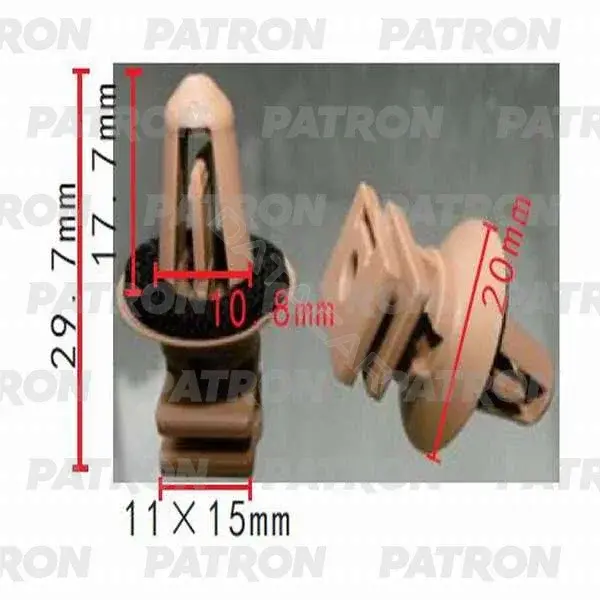 Клипсы, фиксаторы, зажимы PATRON P37-0460