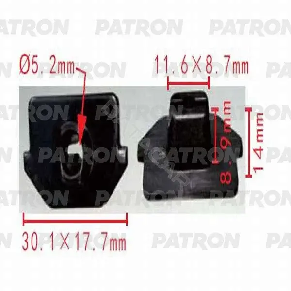 Клипсы, фиксаторы, зажимы PATRON P37-0510