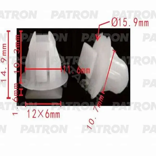 Клипсы, фиксаторы, зажимы PATRON P37-0512