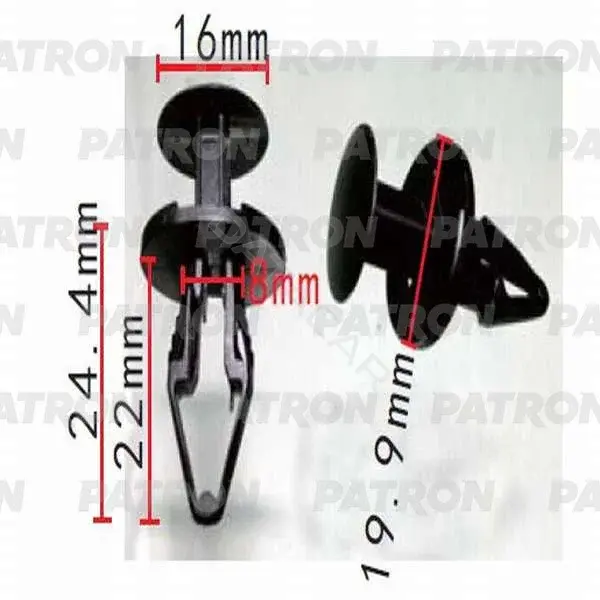 Клипсы, фиксаторы, зажимы PATRON P37-0520