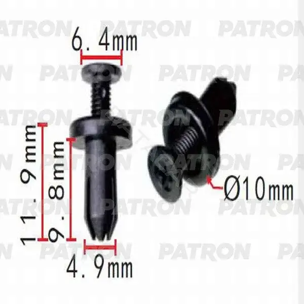 Клипсы, фиксаторы, зажимы PATRON P37-0534