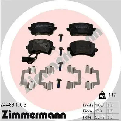Тормозные колодки ZIMMERMANN 24483.170.3