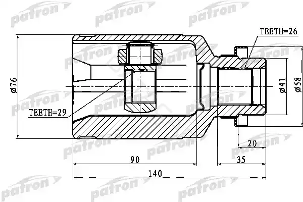 Шрус PATRON PCV1758
