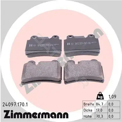 Тормозные колодки ZIMMERMANN 24097.170.1