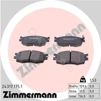 Тормозные колодки ZIMMERMANN 24317.175.1