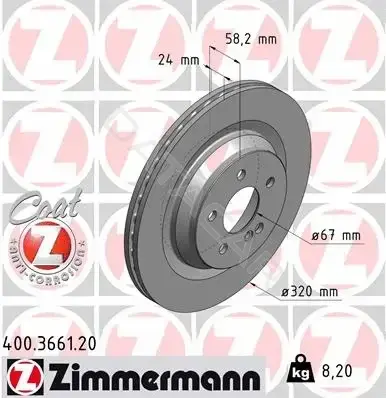 Тормозные диски ZIMMERMANN 400.3661.20