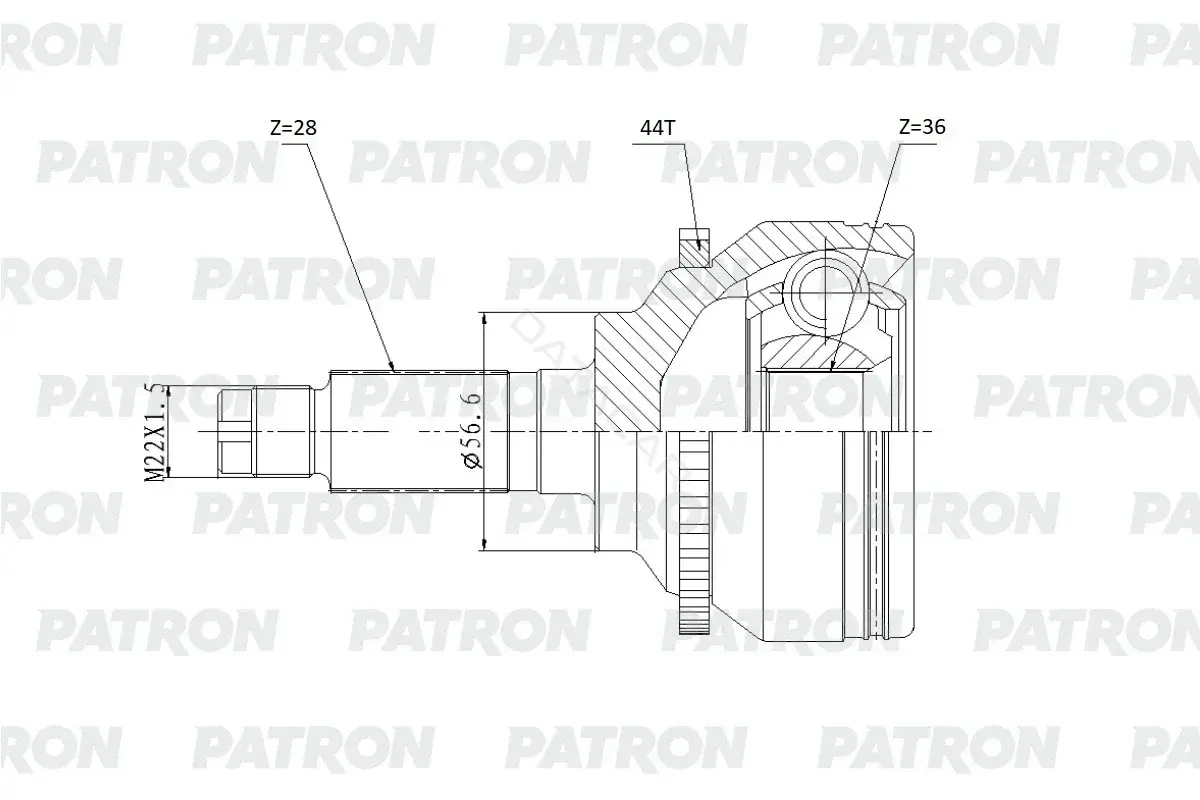 Шрус PATRON PCV1925