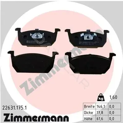 Тормозные колодки ZIMMERMANN 22631.175.1