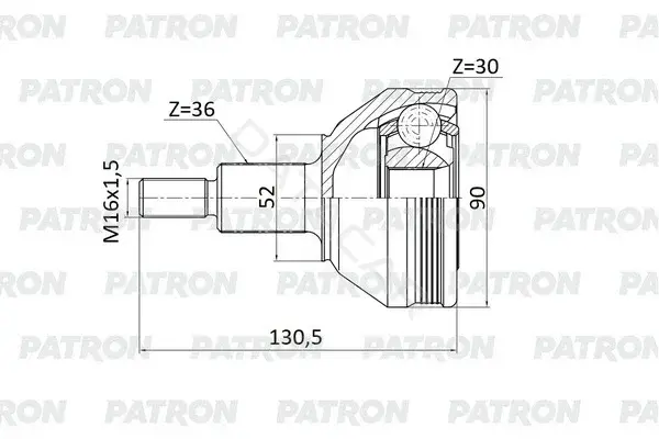 Шрус PATRON PCV2137