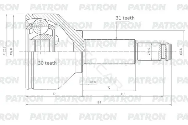 Шрус PATRON PCV2149