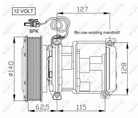 Компрессор кондиционера NRF 32661