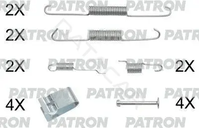 Ремкомплект тормозных колодок PATRON PSRK0160