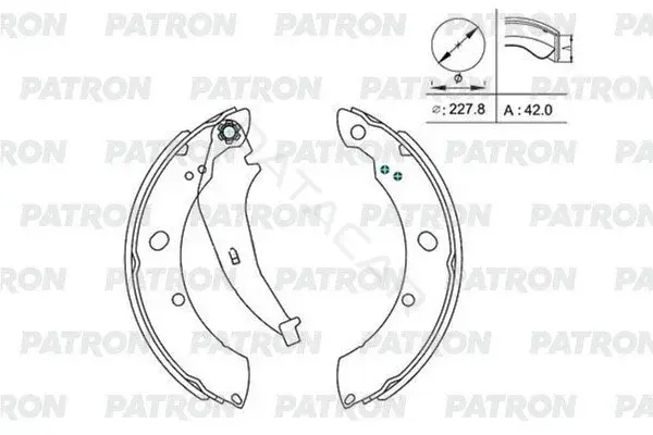 Барабанные колодки PATRON PSP015