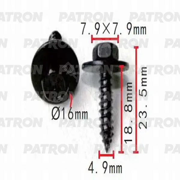 Клипсы, фиксаторы, зажимы PATRON P37-0558