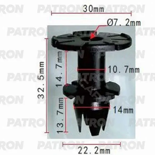 Клипсы, фиксаторы, зажимы PATRON P37-0608