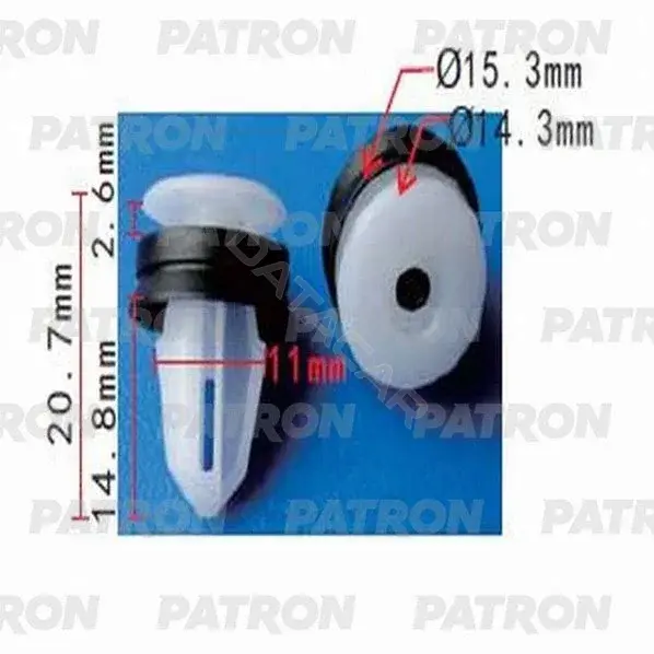 Клипсы, фиксаторы, зажимы PATRON P37-0964