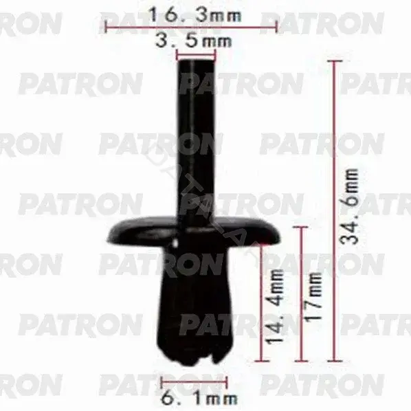 Клипсы, фиксаторы, зажимы PATRON P37-0979