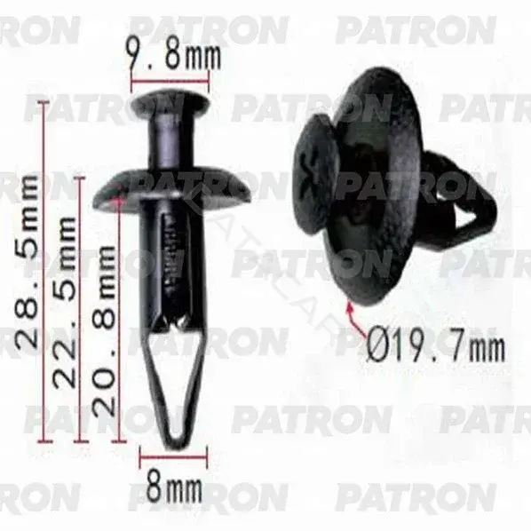 Клипсы, фиксаторы, зажимы PATRON P37-1276