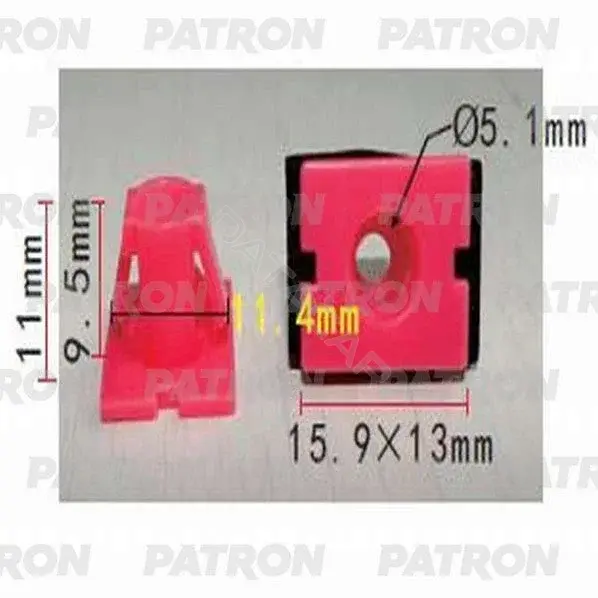 Клипсы, фиксаторы, зажимы PATRON P37-1312