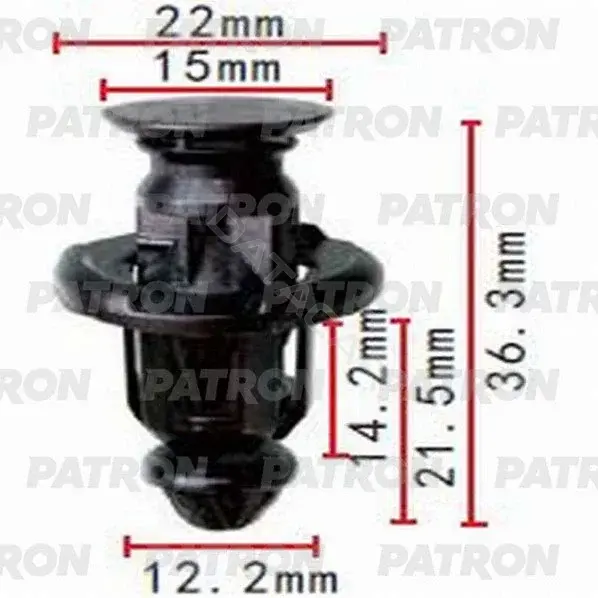 Клипсы, фиксаторы, зажимы PATRON P37-1370