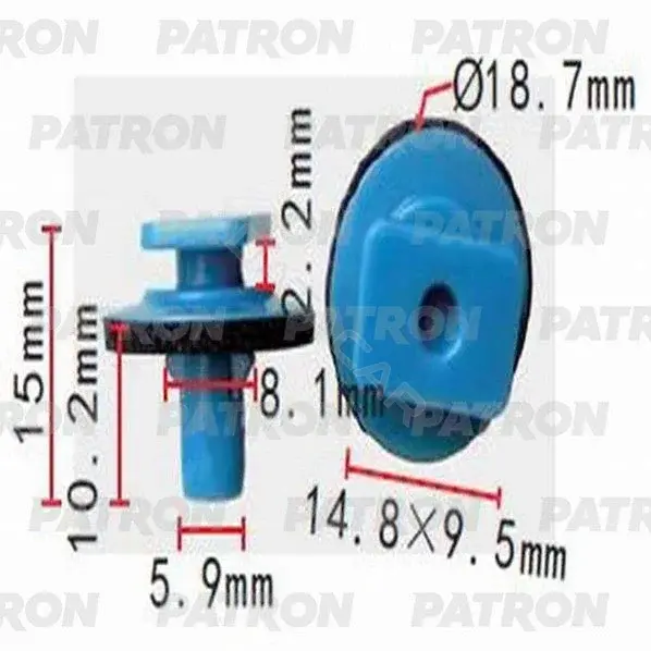 Клипсы, фиксаторы, зажимы PATRON P37-1412