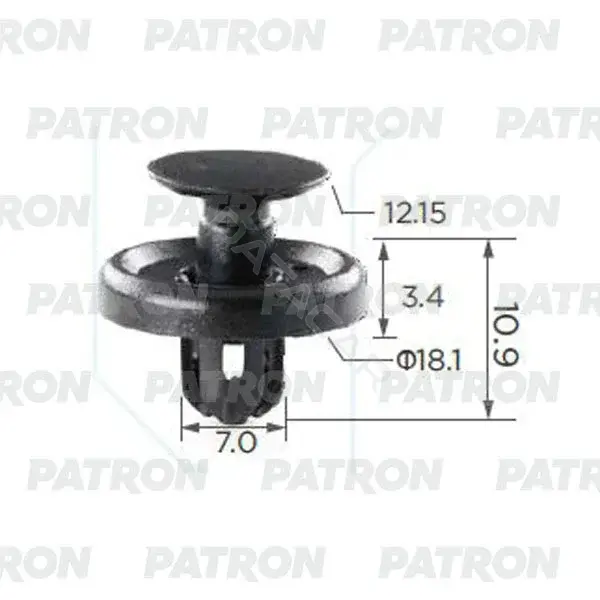 Клипсы, фиксаторы, зажимы PATRON P37-0083A