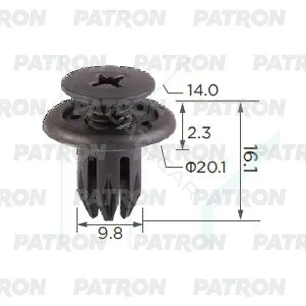 Клипсы, фиксаторы, зажимы PATRON P37-0132A
