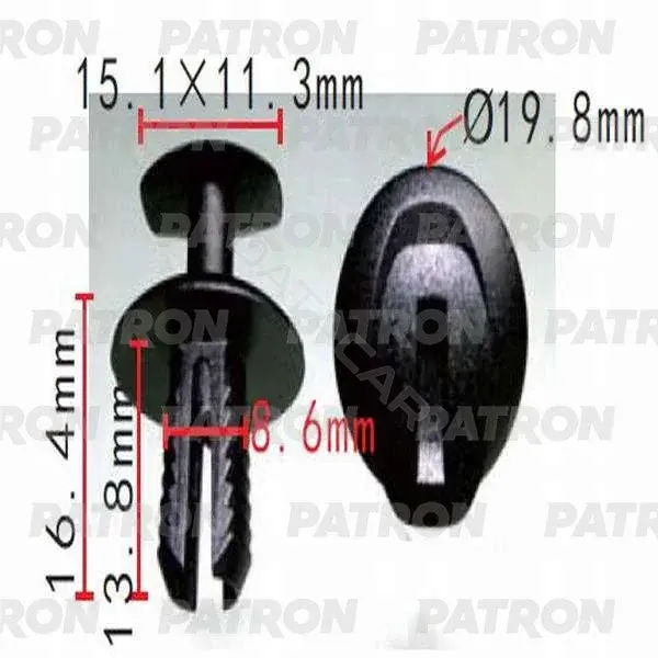 Клипсы, фиксаторы, зажимы PATRON P37-0199A