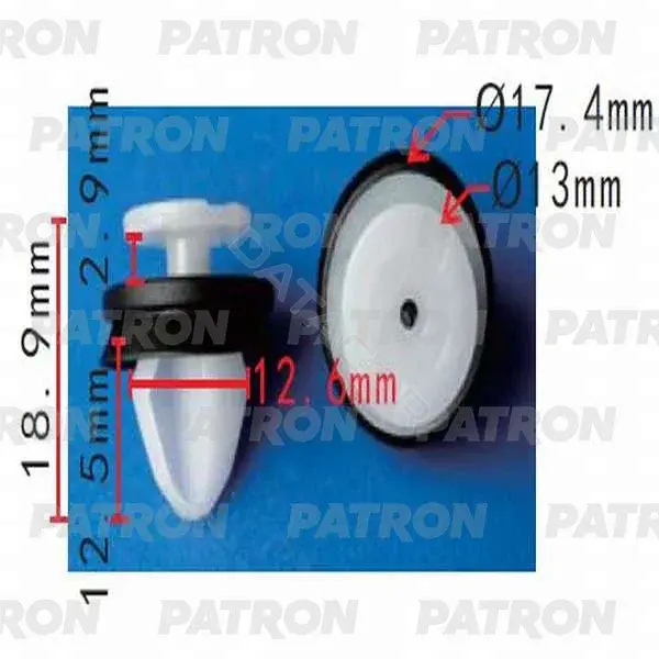 Клипсы, фиксаторы, зажимы PATRON P37-0272A