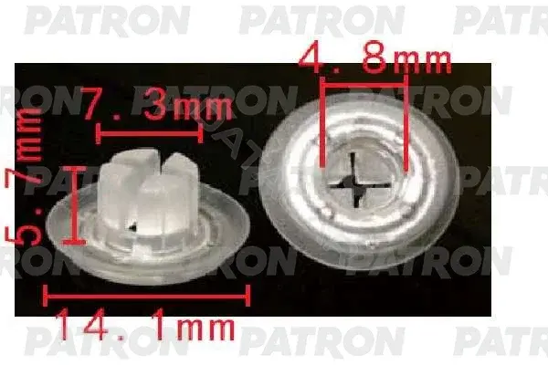Клипсы, фиксаторы, зажимы PATRON P37-1483