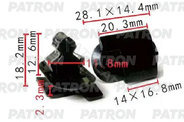 Клипсы, фиксаторы, зажимы PATRON P37-1518