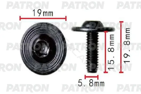 Клипсы, фиксаторы, зажимы PATRON P37-1535
