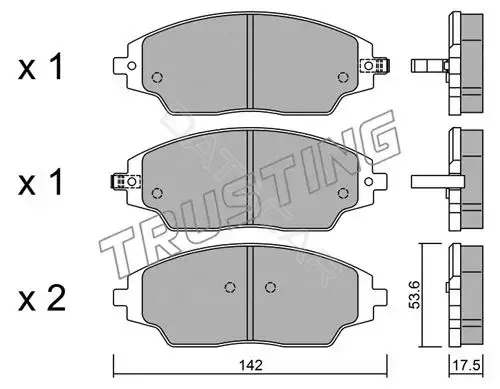 Тормозные колодки TRUSTING 1032.0