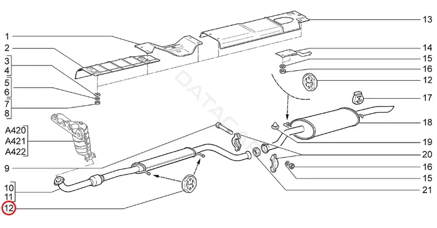 Крепление глушителя LADA 21700120307300